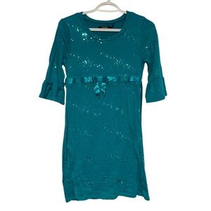 George Teal Sequins Dress for Girls Size XL (16)
